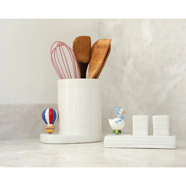 Nora Fleming Porch Pal Mini - Silly Goose with Blue Bonnet