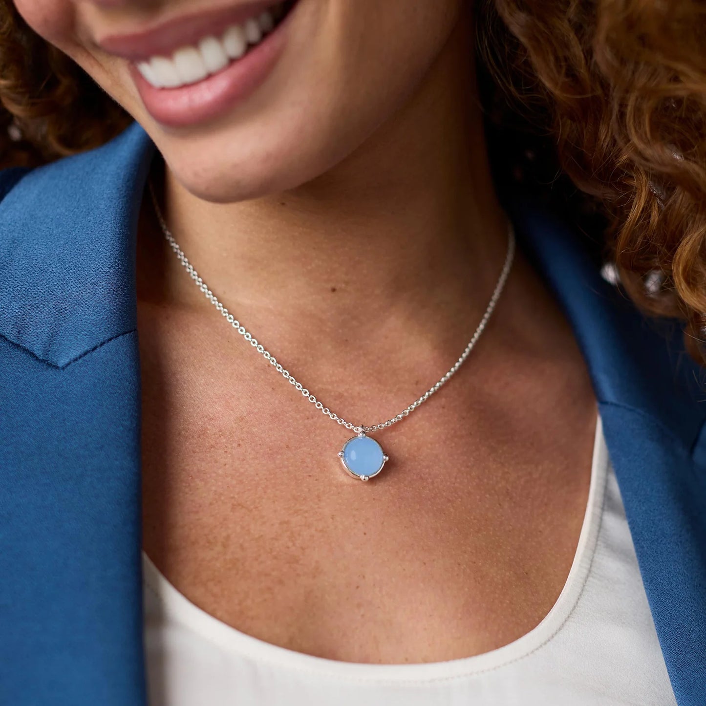 Honeybee Solitaire Silver Necklace