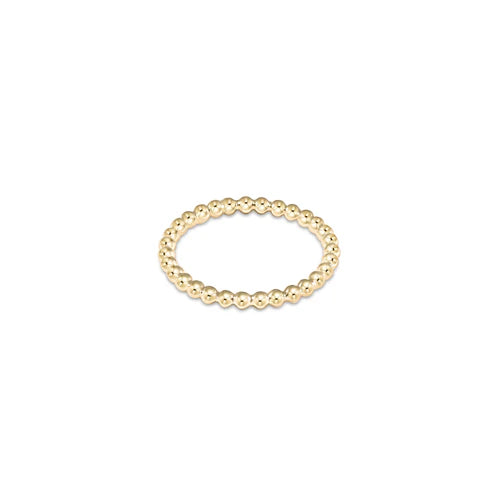 Classic gold 2mm Bead Ring