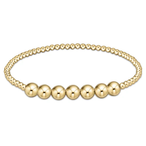 Classic Gold Beaded Bliss 3mm Bead Bracelet - 6mm