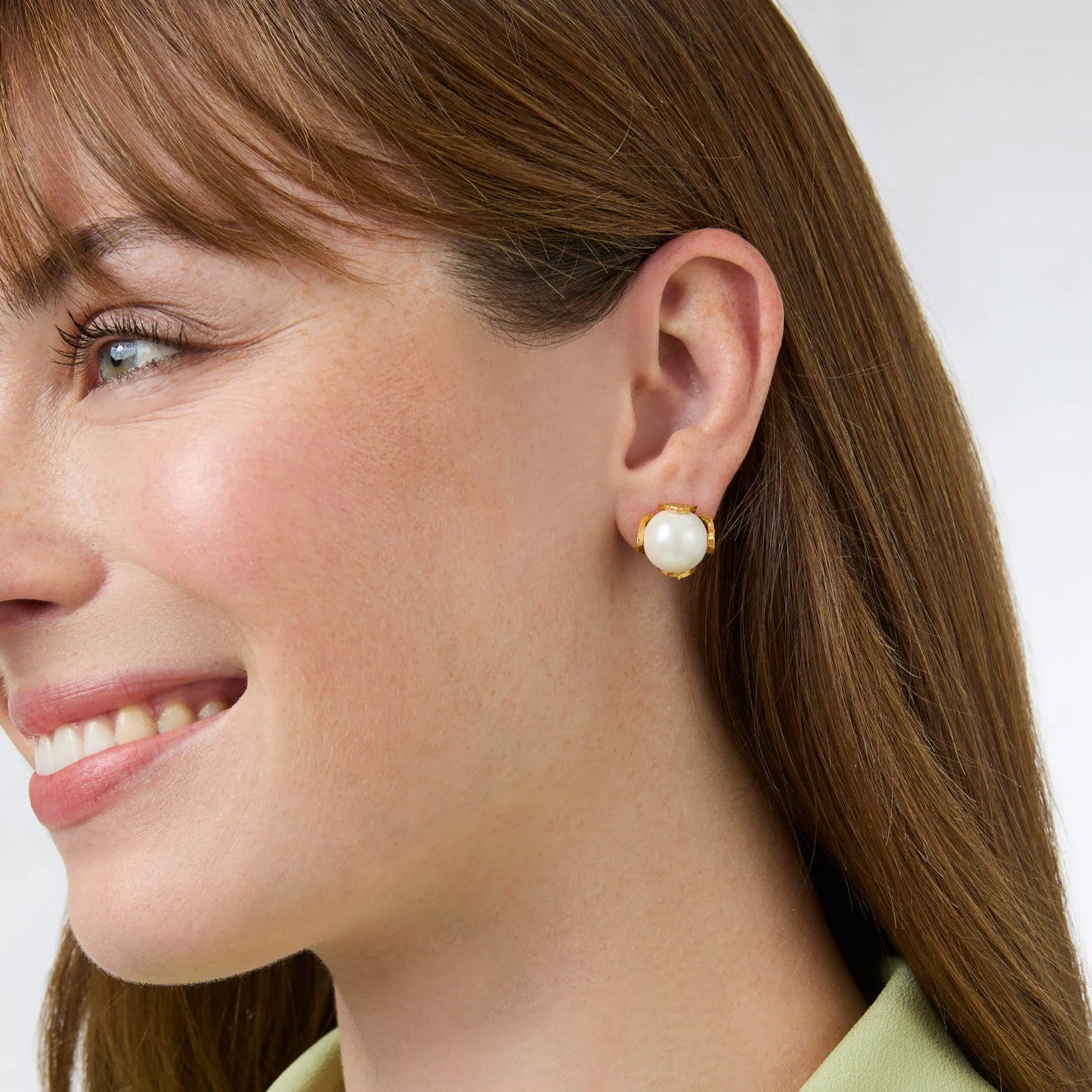 Penelope Stud Gold- Pearl