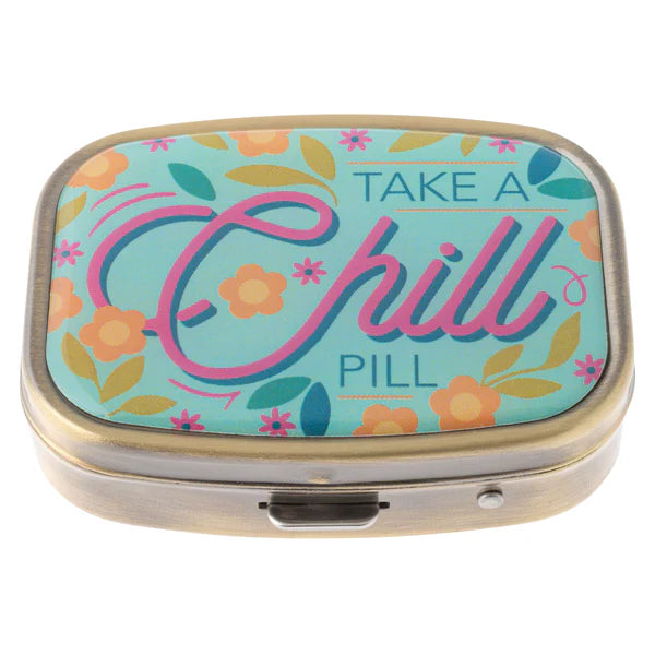 Small Metal Pill Case - Take a Chill Pill