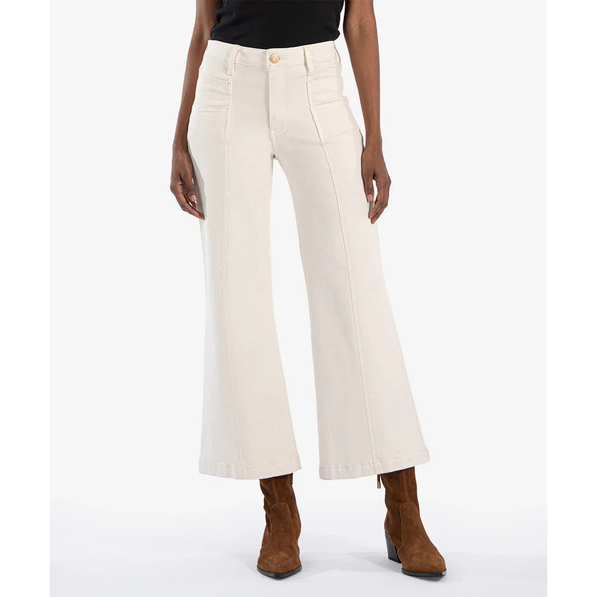 MEG HIGH RISE WIDE LEG DOUBLE FRT PKTS WIDE HEM