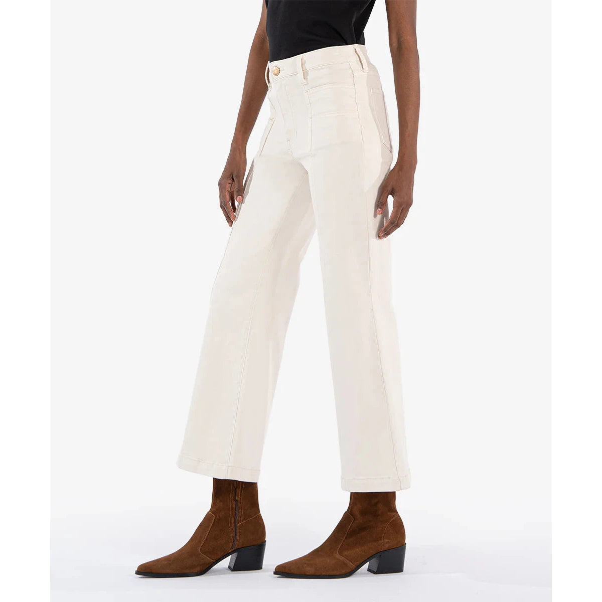 MEG HIGH RISE WIDE LEG DOUBLE FRT PKTS WIDE HEM