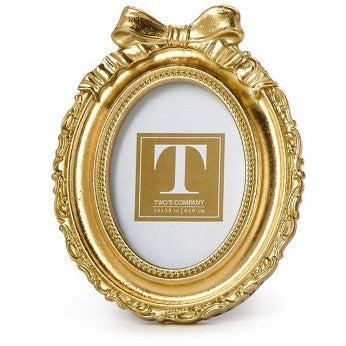 Gold Mini Photo Frame with Accent Bow