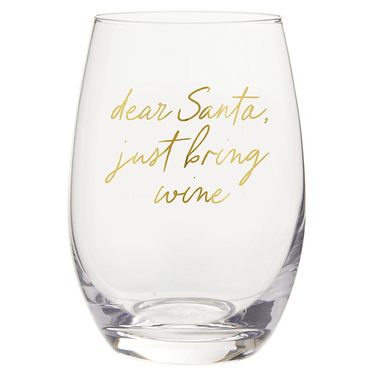 Dear Santa Stemless Wine Glass