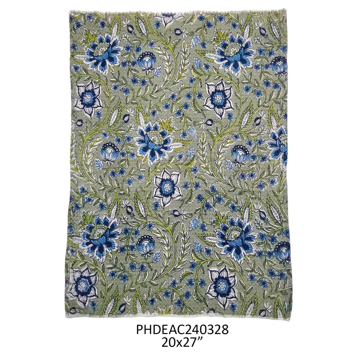 Plumbago Botanical Print Cotton Towel