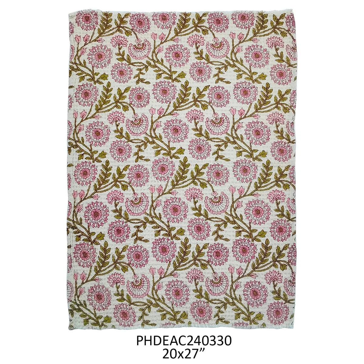 Clematis Botanical Print Cotton Dish Towel