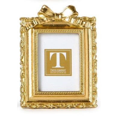 Gold Mini Photo Frame with Accent Bow