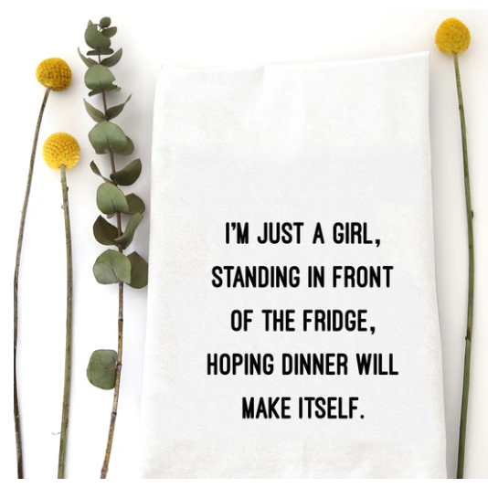 Wildwood Just A Girl Tea Towel