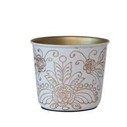 Enameled Metal Planters