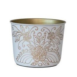 Enameled Metal Planters