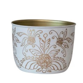 Enameled Metal Planters