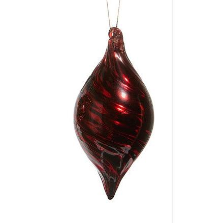 3" Red Swirl Ornament
