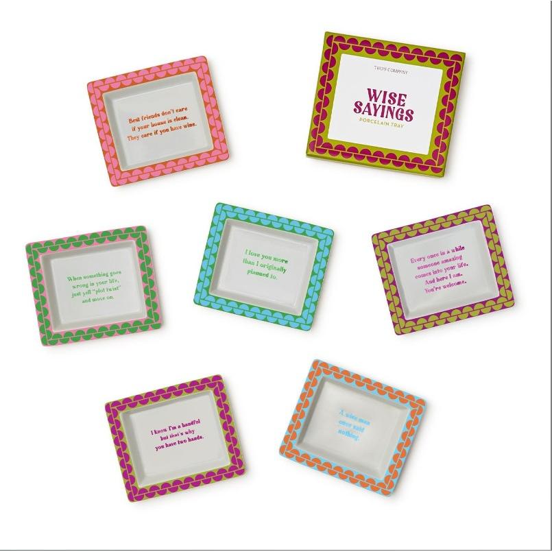 Sassy Wise Saying Desk Tray in Gift Box (decorative use only) - Porcelain