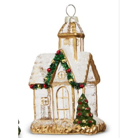5" GOLD CHURCH ORNAMENT