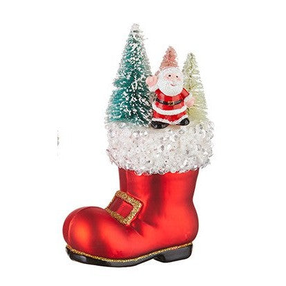 5.25" SANTA'S BOOT ORNAMENT