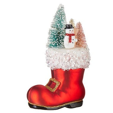 5.25" SANTA'S BOOT ORNAMENT