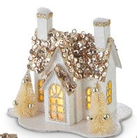 5" Lighted House Ornament