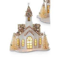 5" Lighted House Ornament