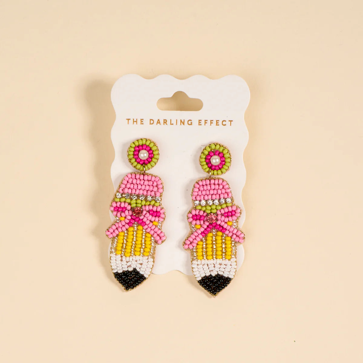 The Darling Effect Beaded Earrings - Pencil Me In