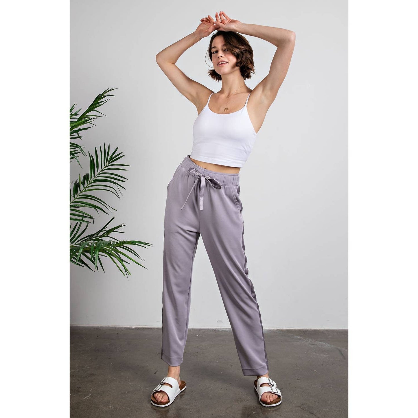 Modal Poly Span Jogger with Side Satin