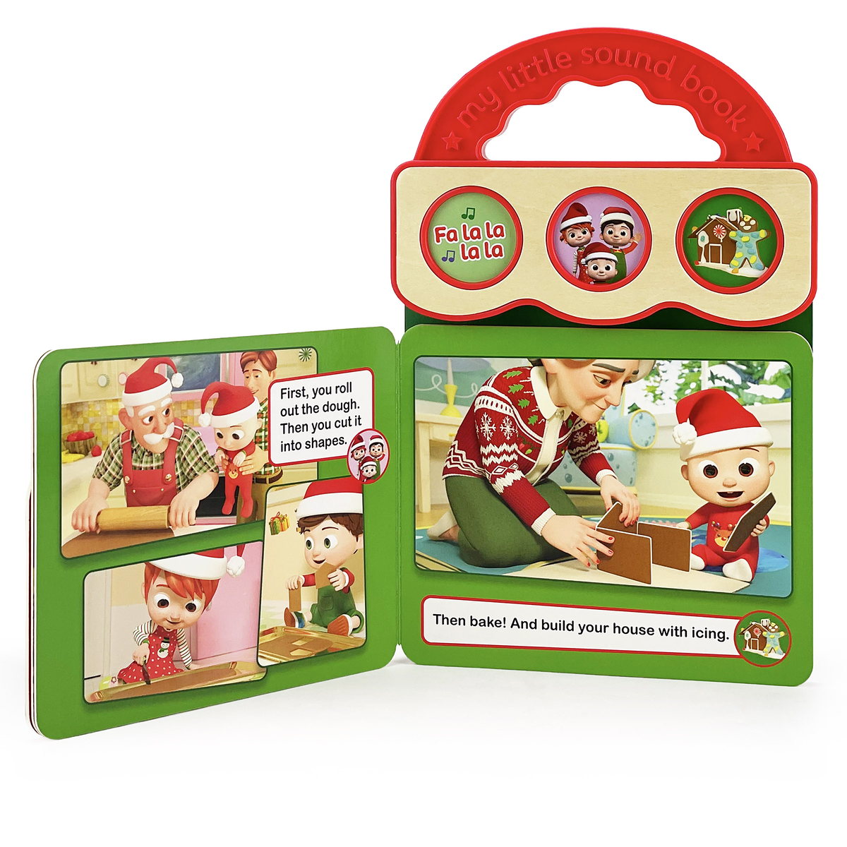 CoComelon Deck the Halls Christmas 3-button Sound Book