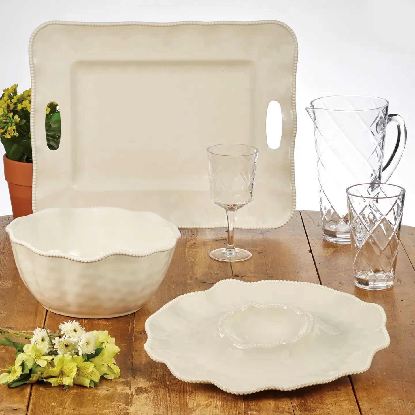 Certified International Perlette Cream Deep Serving Bowl - 11"