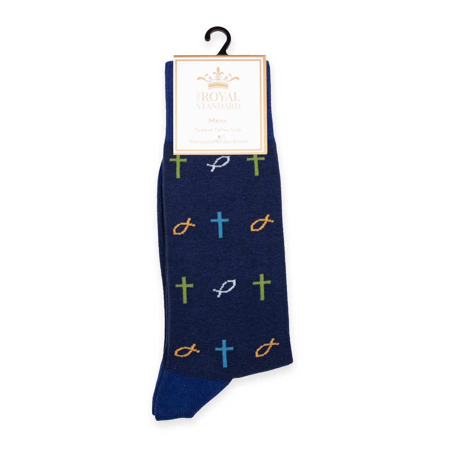 Men's Have Faith Socks Blue/Multi One Size
