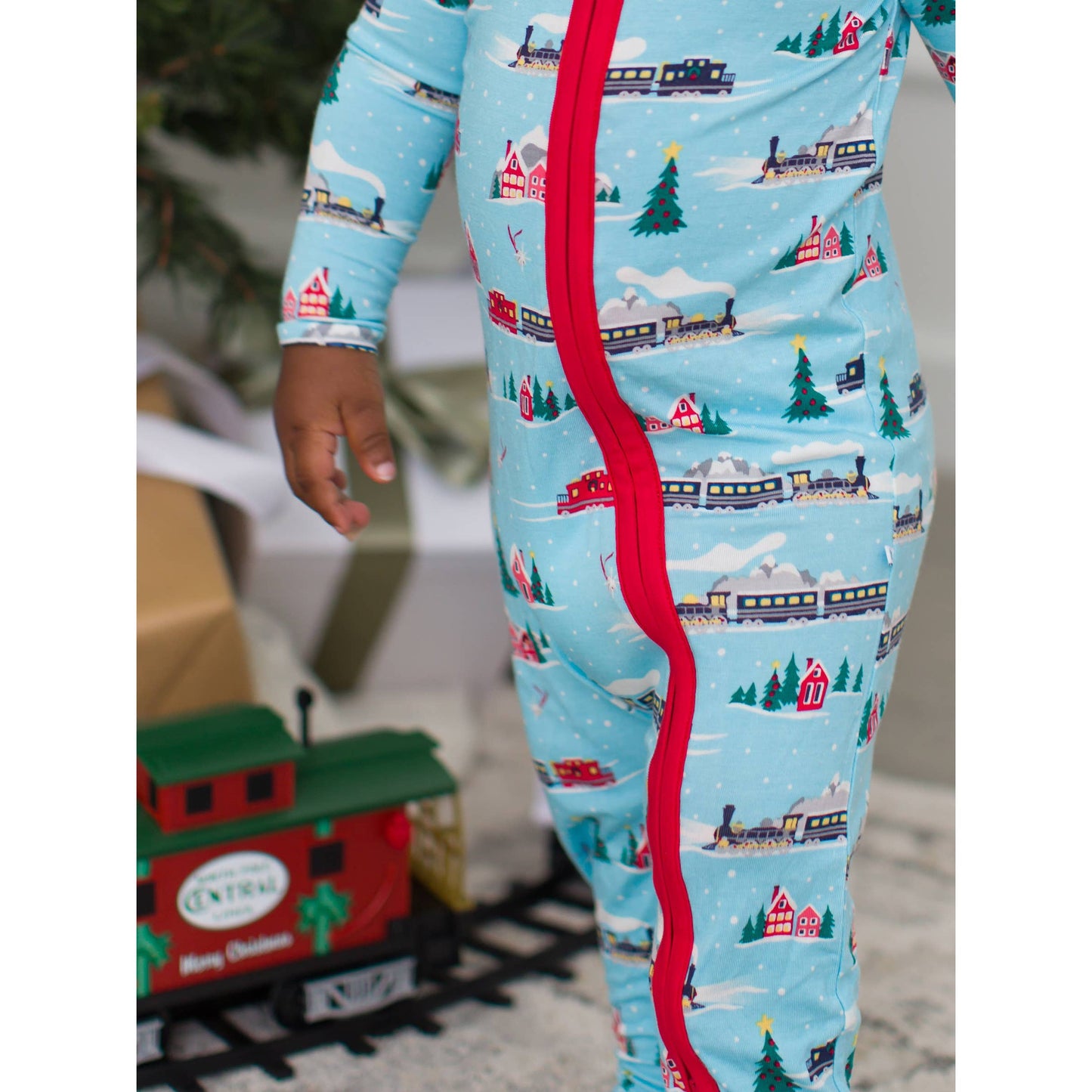 Baby Boys Winter Express Bamboo Viscose Footed One Piece Pajama