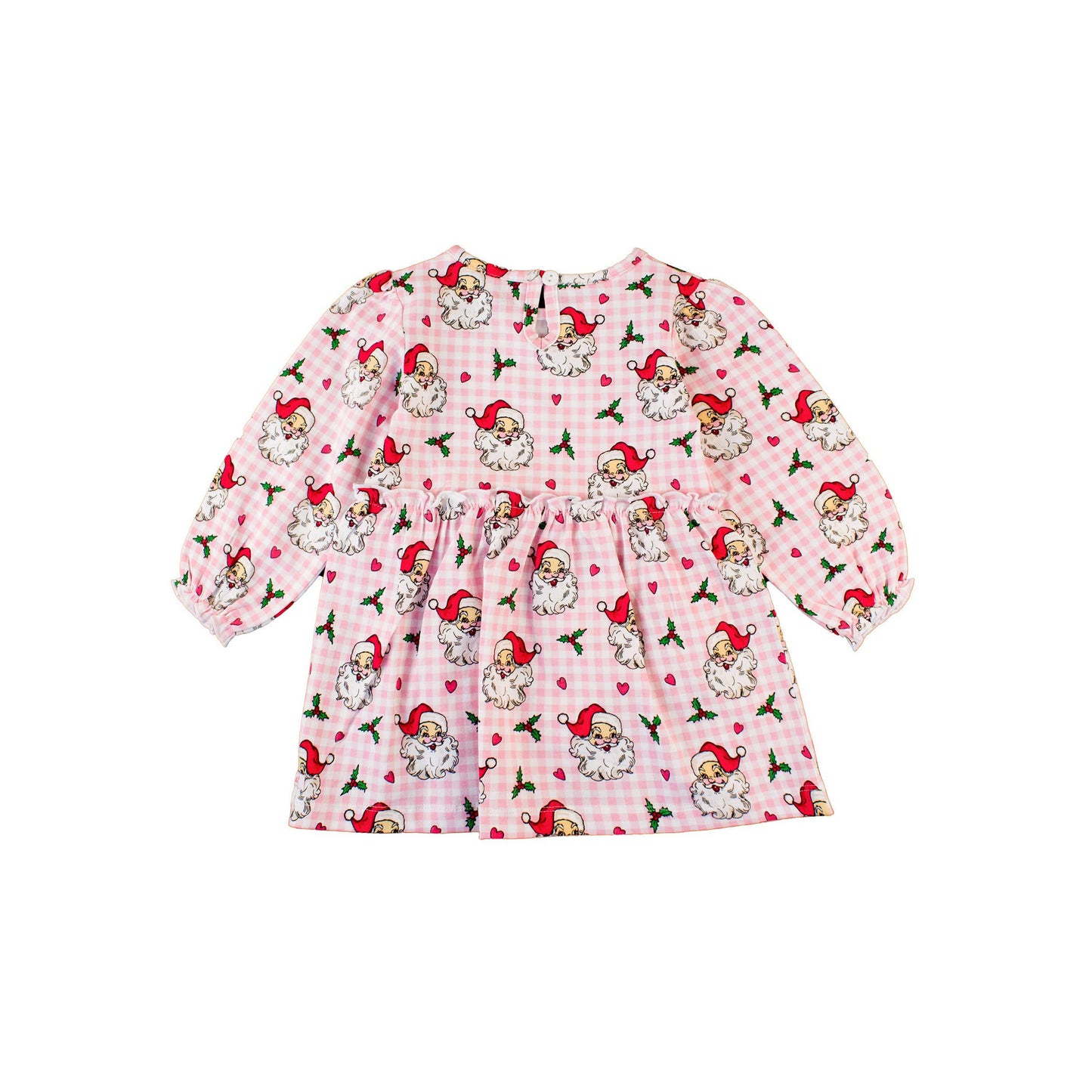 Baby Girls Dear Santa Knit Long Sleeve Skirted Romper