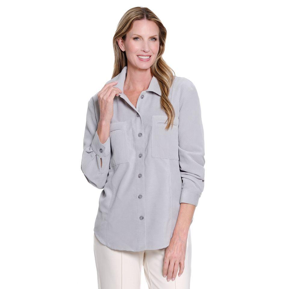 Multiples Cuffed Raglan Long Sleeve Shirt – Granite (Snow Leopard Collection)