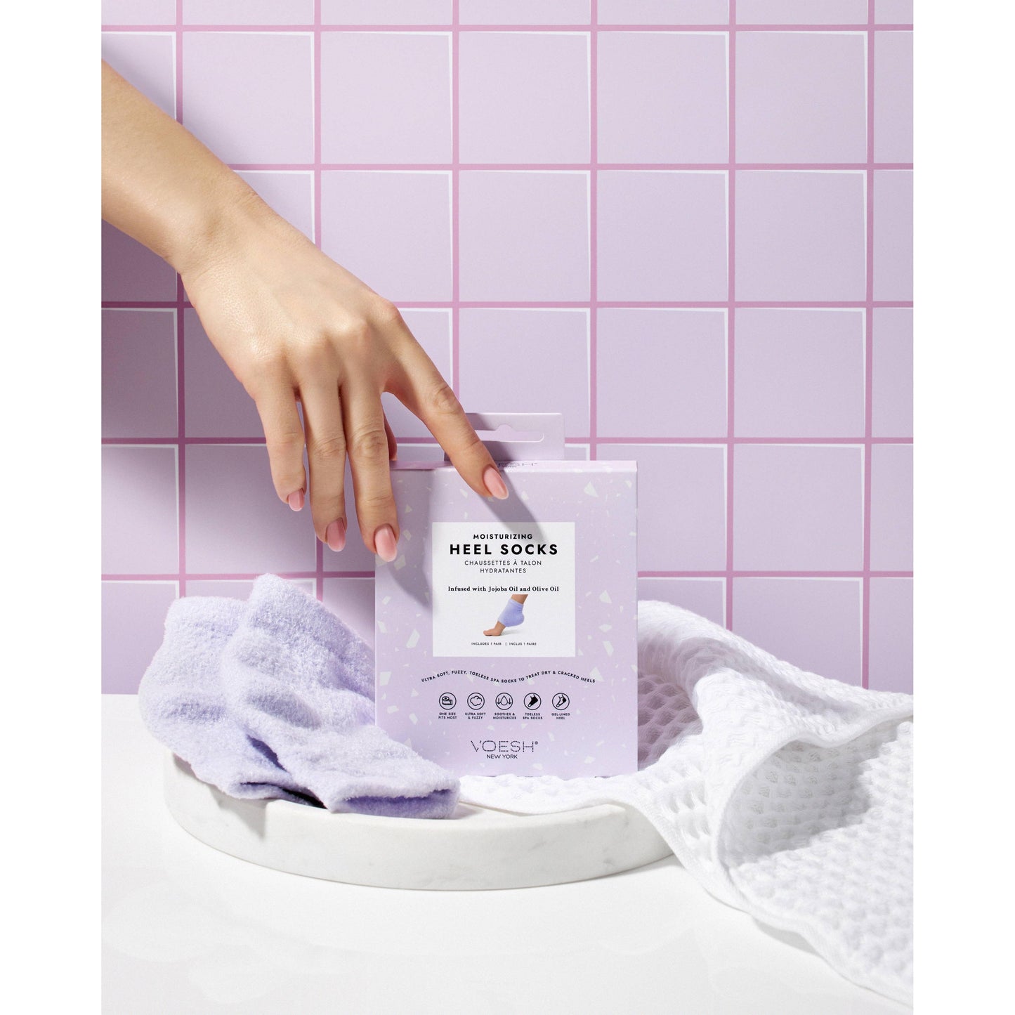 Moisturizing Heel Socks-Purple