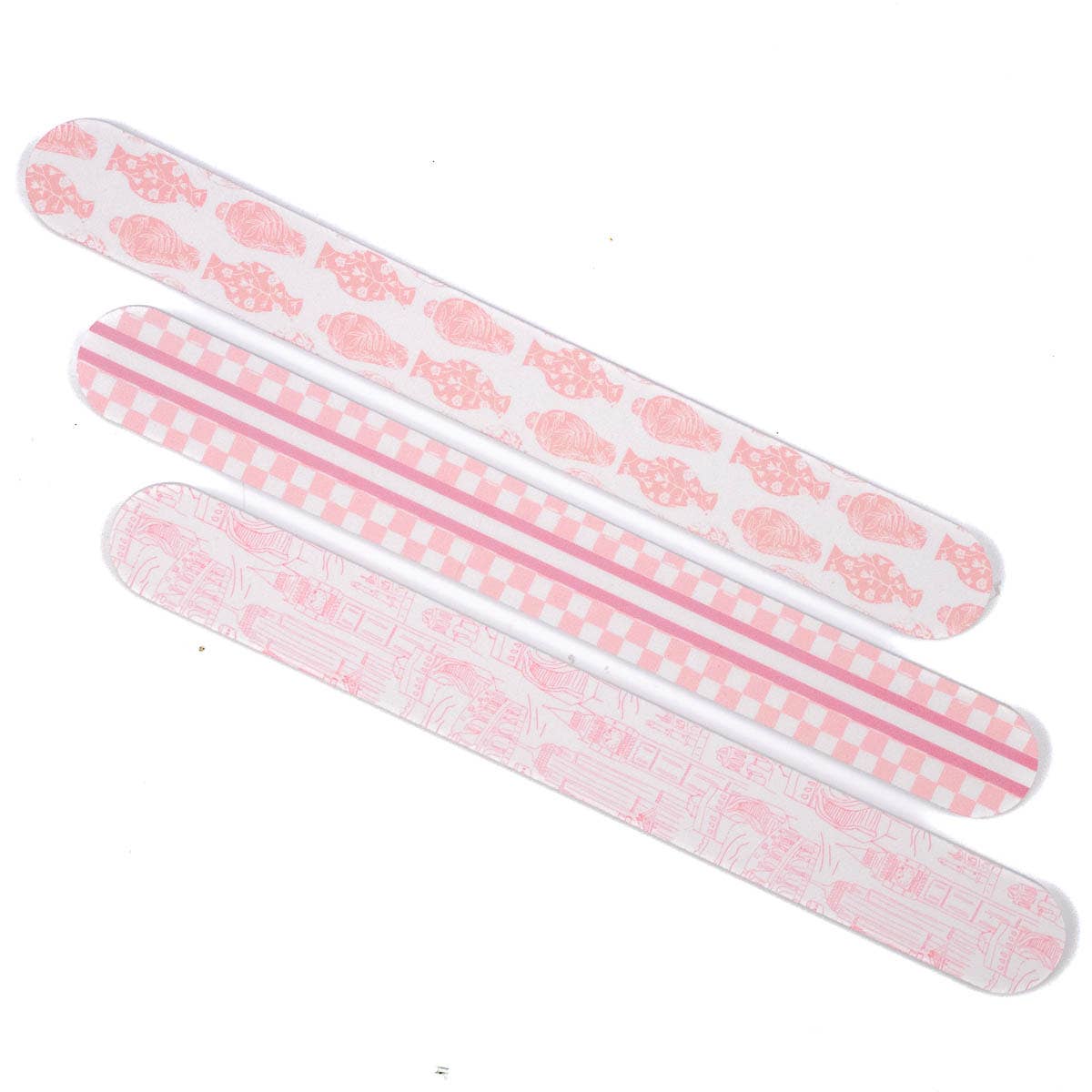World of Wonder Nail Files Pink/White 7x1x.16