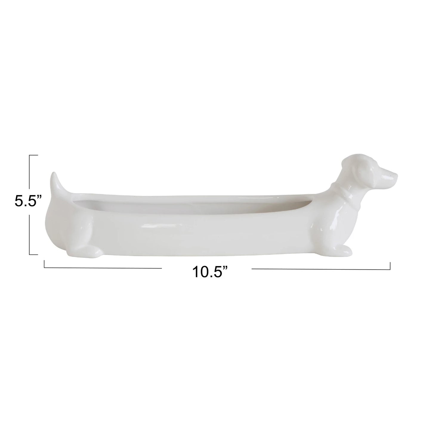 Ceramic Dachshund Cracker Dish