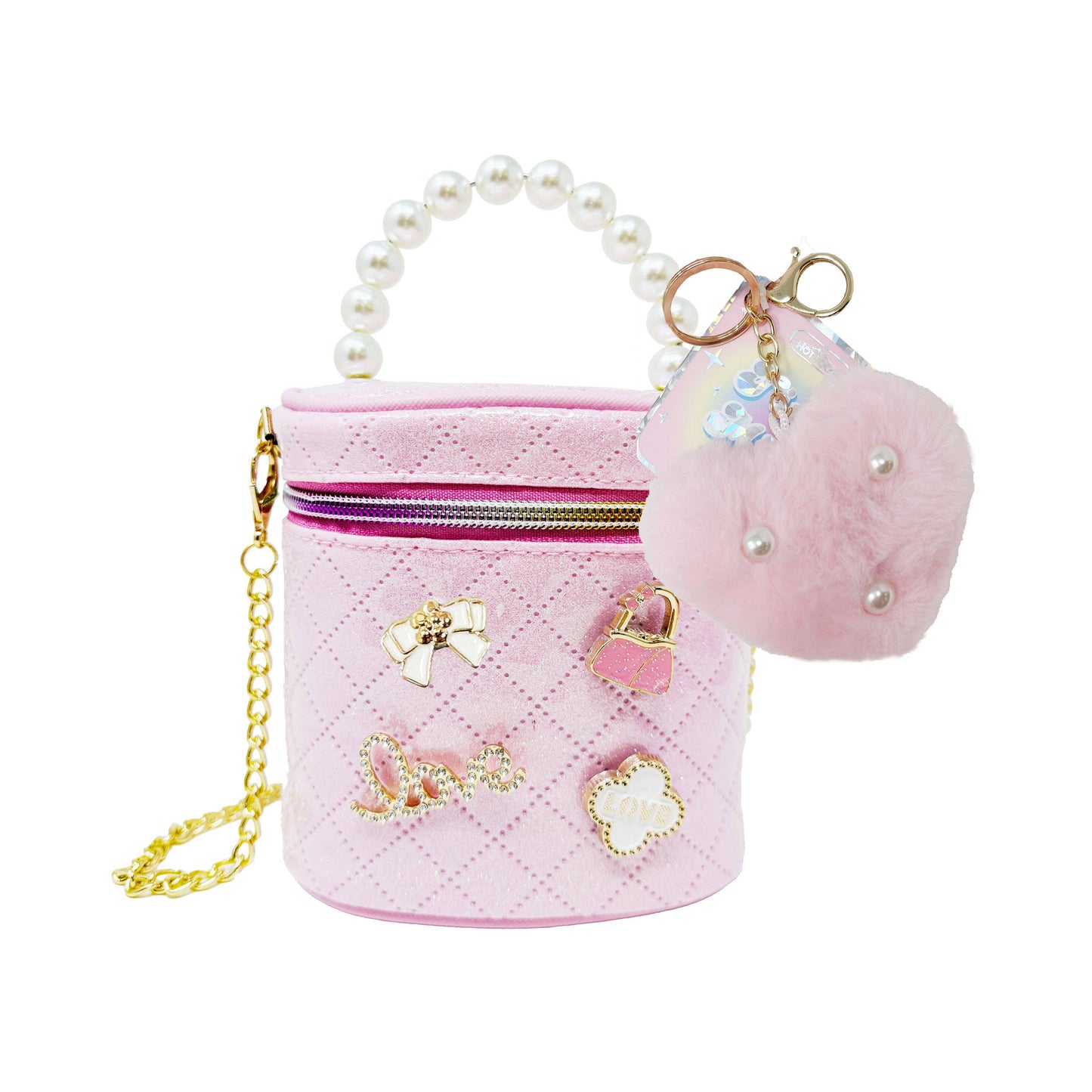 Tiny Mini Fashion Bag w/ Keychain, Ballerina Beauties