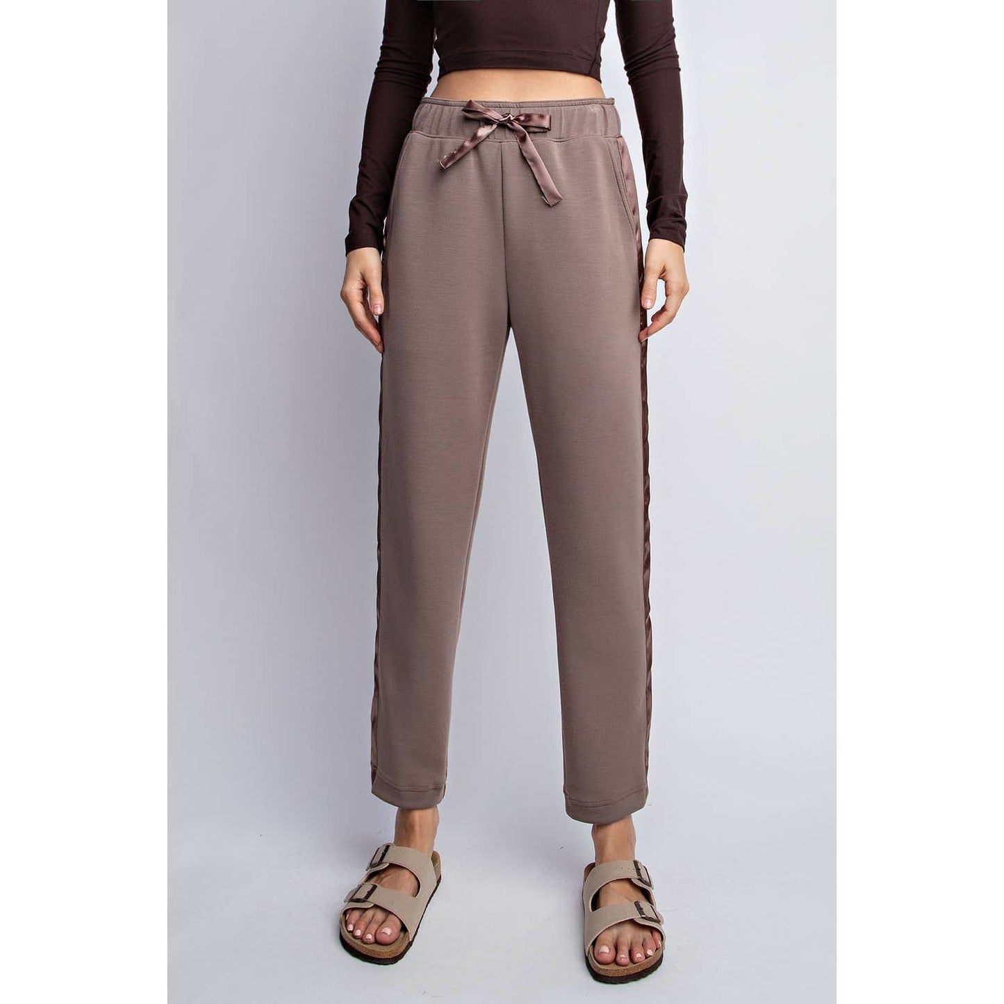 Modal Poly Span Jogger with Side Satin