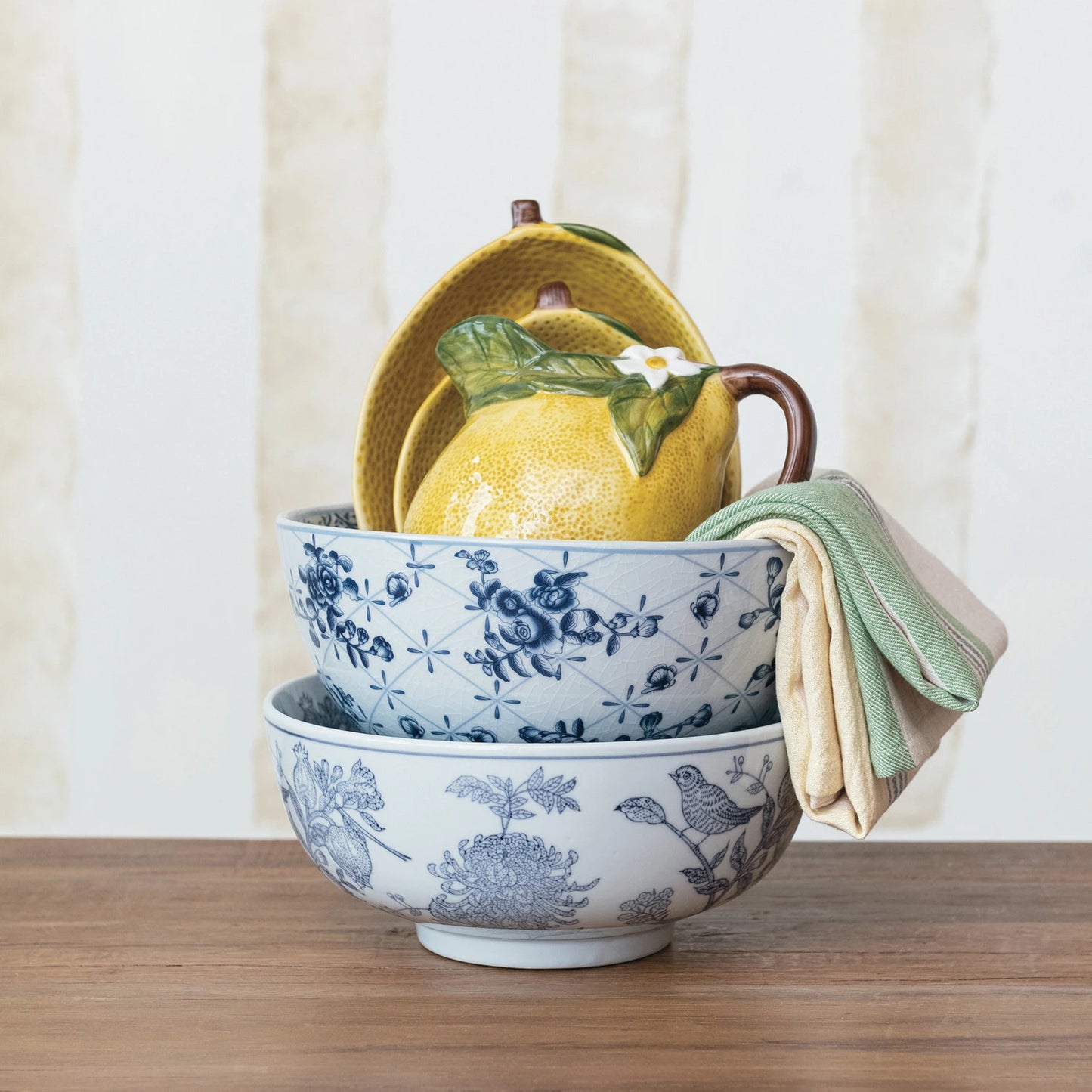 Porcelain Bowl with Botanicals