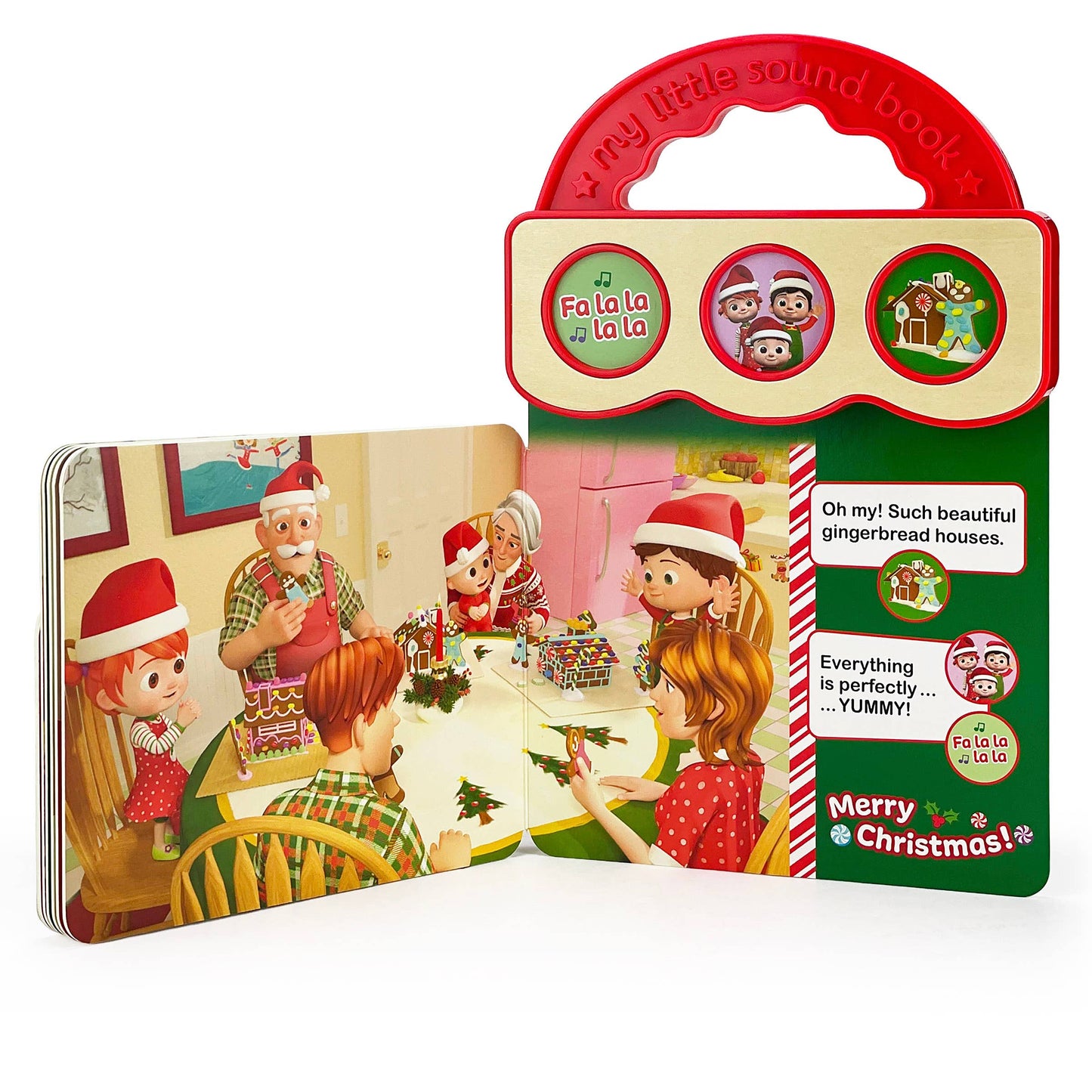 CoComelon Deck the Halls Christmas 3-button Sound Book
