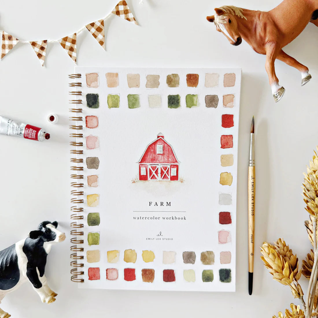 emily lex Farm Watercolor Workbook