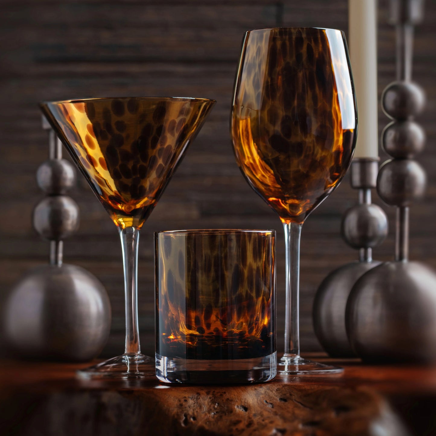 Tortoiseshell Martini Glass