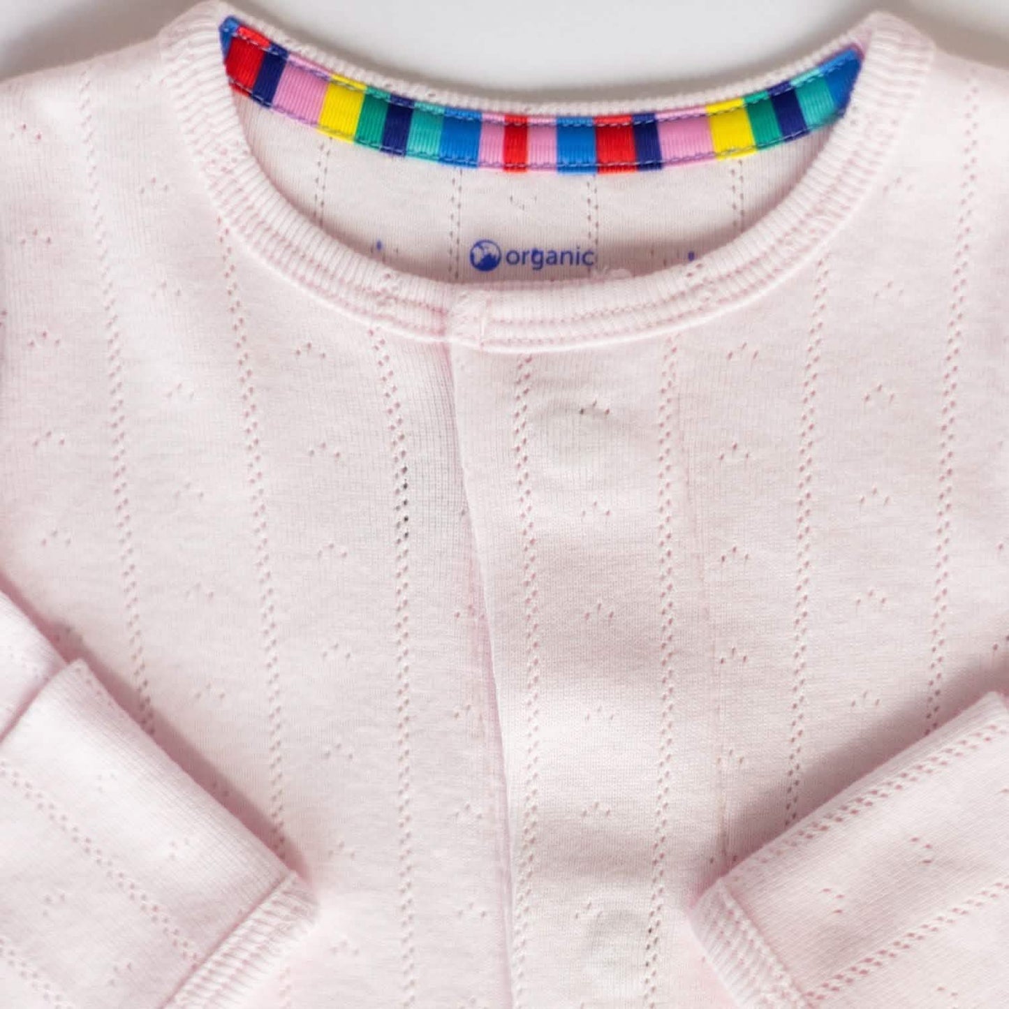love lines pink organic cotton pointelle magnetic footie