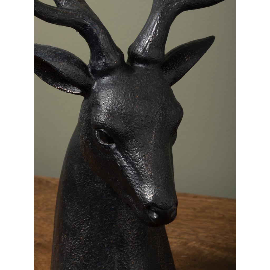 Deer heads big antlers bookends