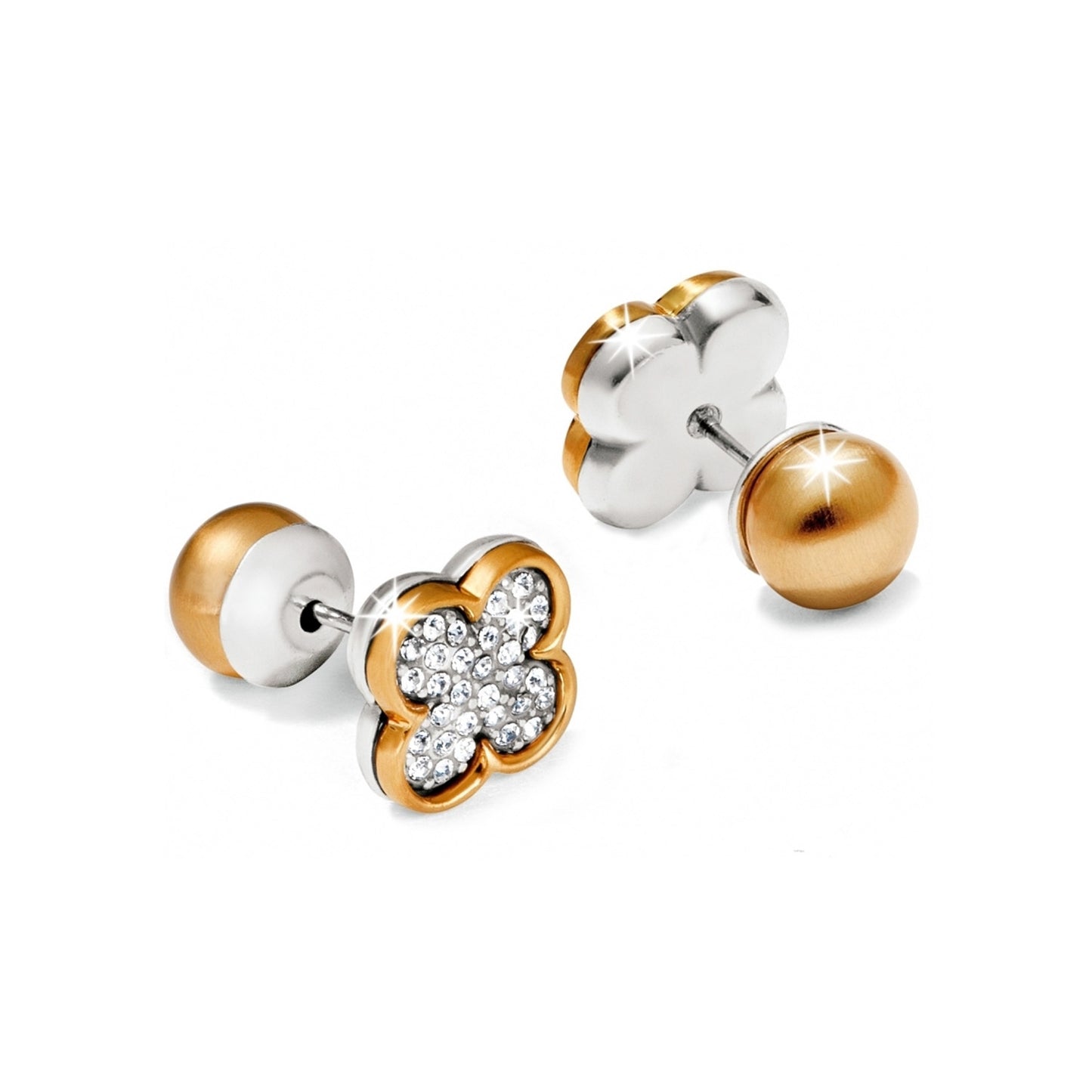 Brighton Gold Massandra Reversible Flower Post Earrings