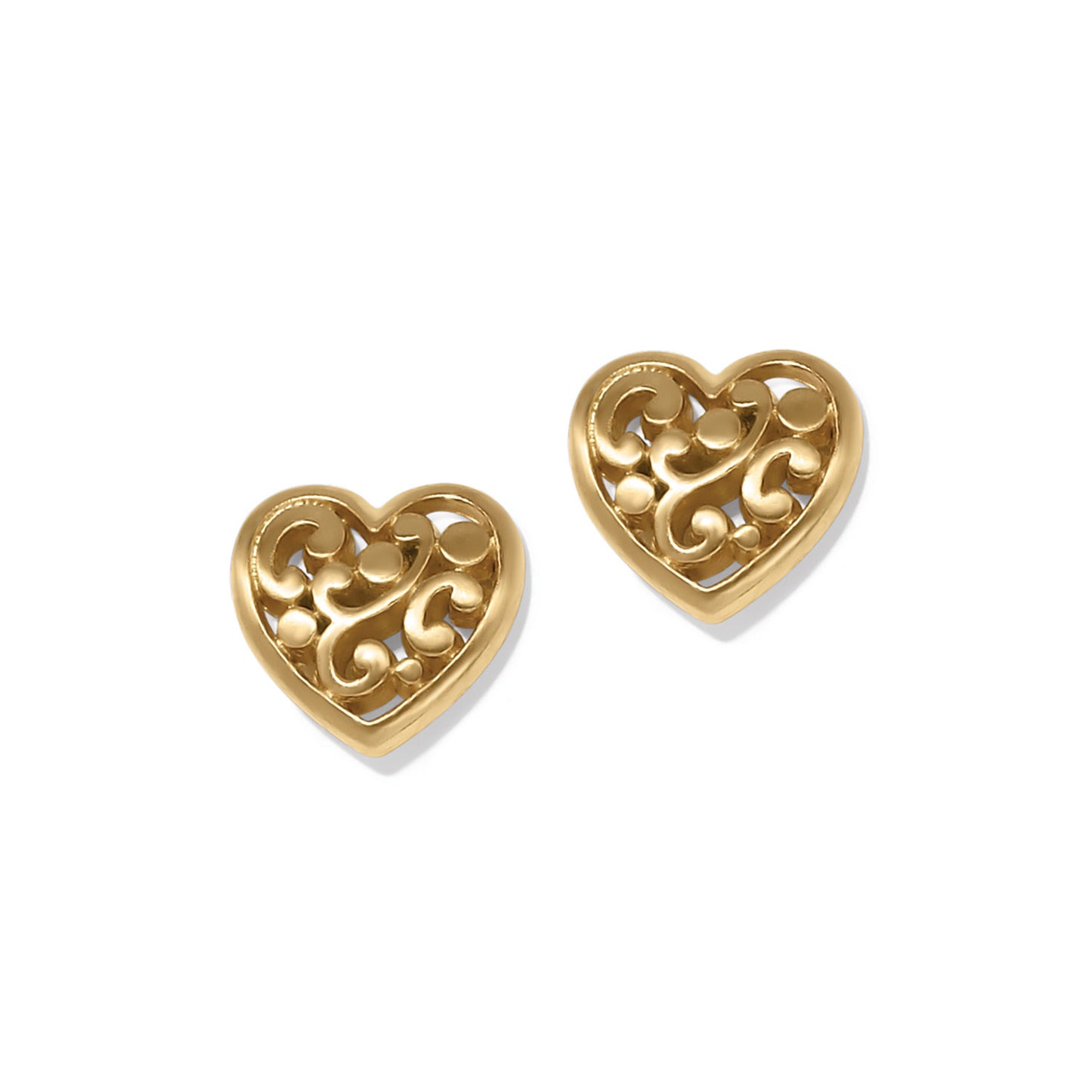 Contempo Heart Gold Post Earrings