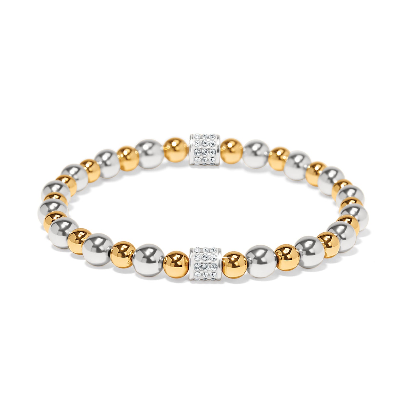 Meridian Petite Silver-Gold Stretch Bracelet