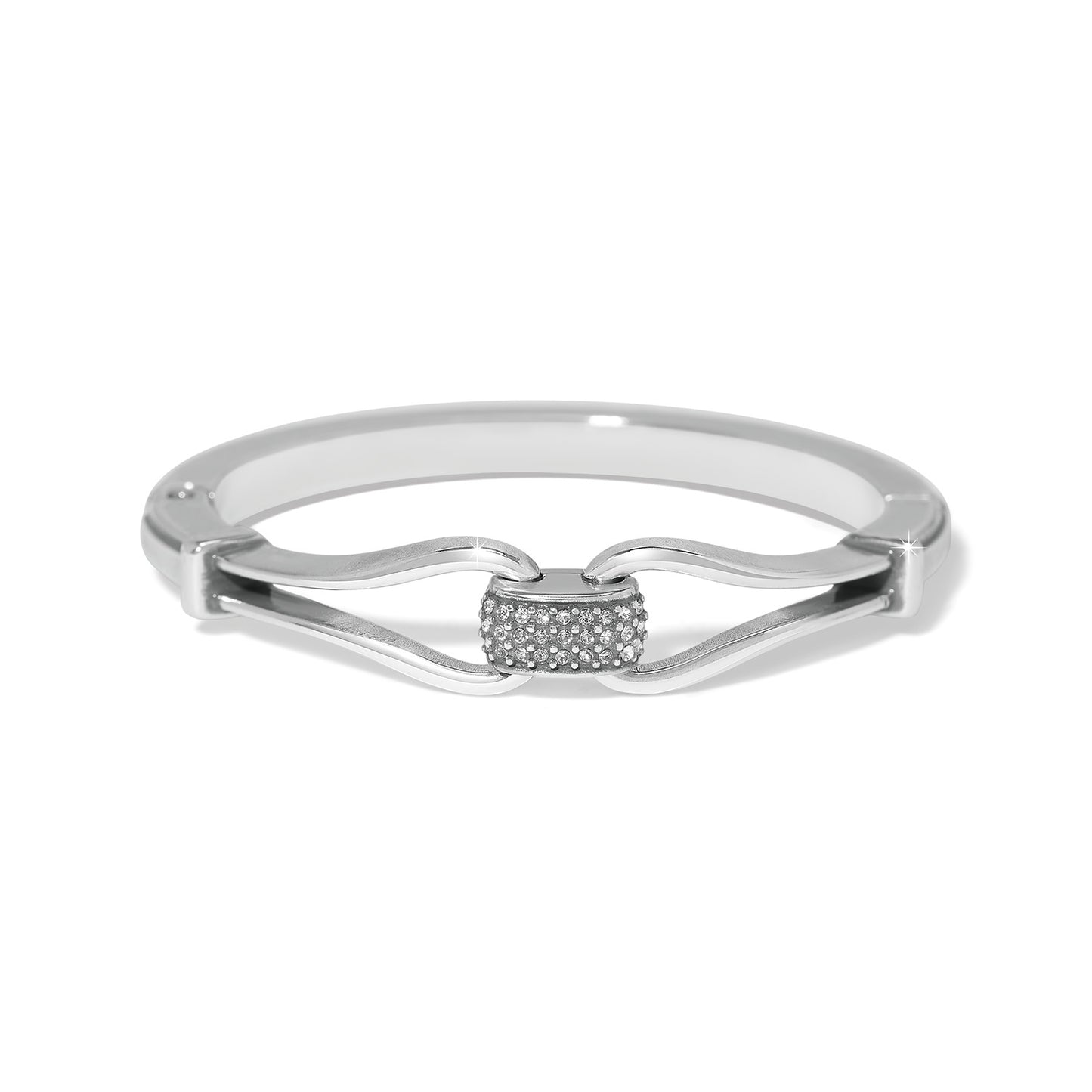Meridian Classic Hinged Bangle - Silver