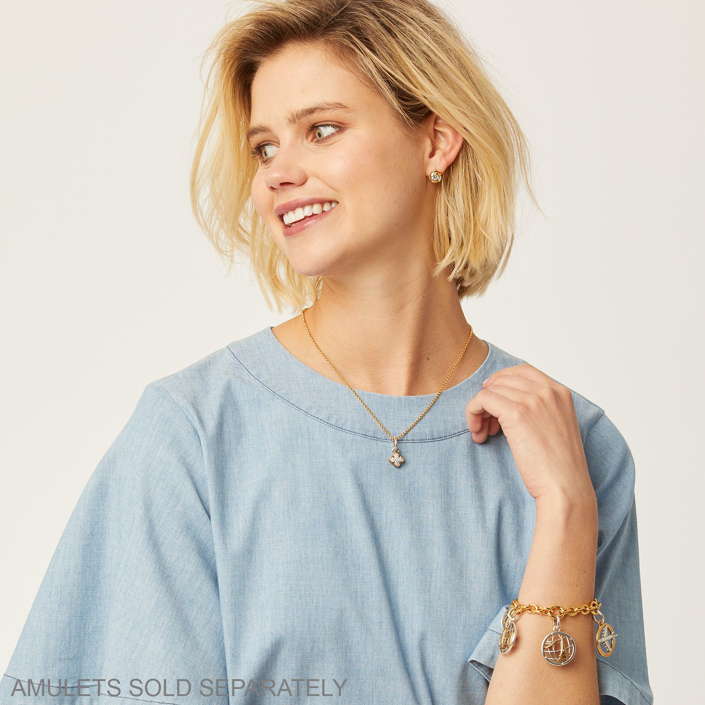 Luxe Link Gold Charm Bracelet