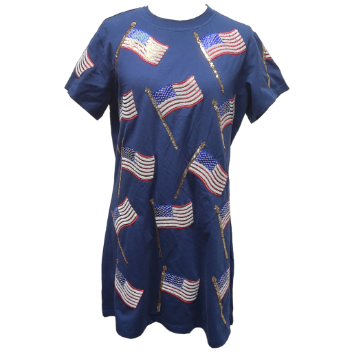Navy Flag Tee Dress