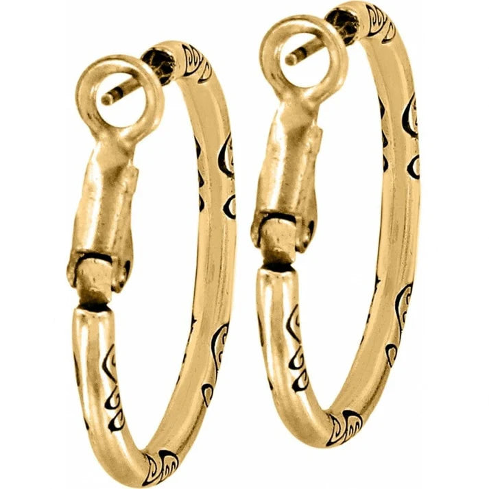 Brighton Small Hoop Charm Earrings - Gold Plated